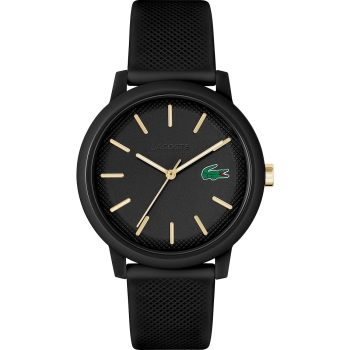 Lacoste 2011233 Herrenuhr Gold Schwarz Silikonuhrband