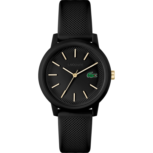 Lacoste 2001212 Damenuhr Gold Schwarz Silikonuhrband