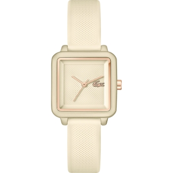 Lacoste 2001385 Damenuhr Rosé Beige Eckig Silikonuhrband