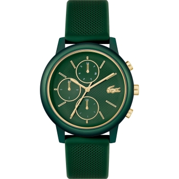 Lacoste 2011471 Herrenuhr Grün Gold Silikonuhrband Multifunktion