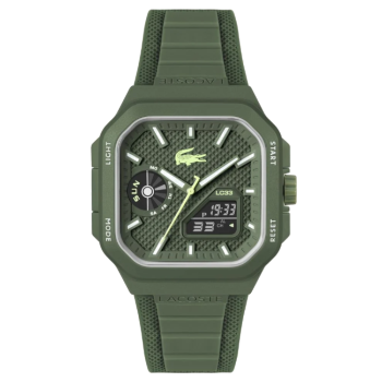 Lacoste 2011505 Herrenuhr Grün Digital Analog Silikonuhrband