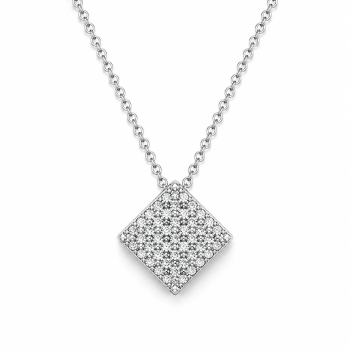 Brillant Anhänger Weißgold 585 Eckig 0,56 Carat