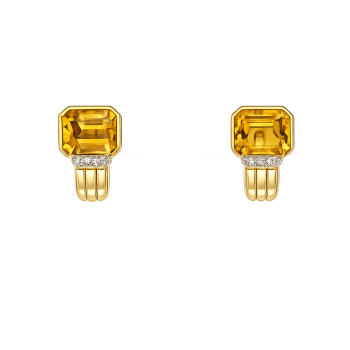Ohrschmuck Gelbgold 585 Ohrstecker mit Turmalin Orange