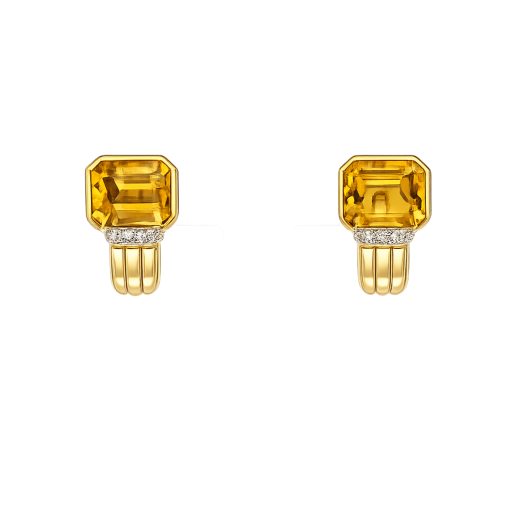 Ohrschmuck Gelbgold 585 Ohrstecker mit Turmalin Orange
