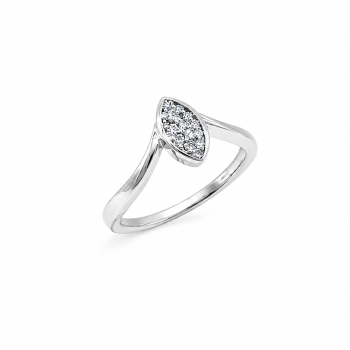 Verlobungsring Weißgold 585 mit Brillanten 0,20 CT Wesselton Pique