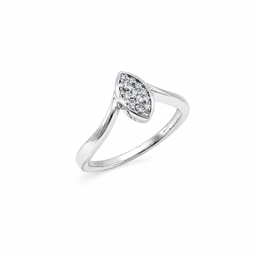 Verlobungsring Weißgold 585 mit Brillanten 0,20 CT Wesselton Pique