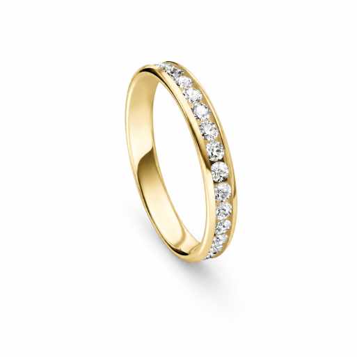 Verlobungsring Gelbgold Memory 585 mit Brillanten 0,9 CT