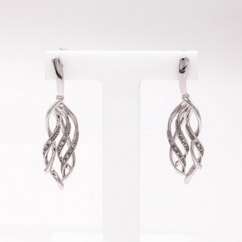Ohrschmuck Weißgold 585 Ohrgehänge mit Brillanten