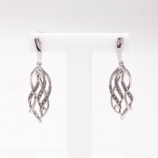 Ohrschmuck Weißgold 585 Ohrgehänge mit Brillanten Ohrschmuck Weißgold 585 Ohrgehänge mit Brillanten
