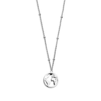 Xenox Wanderlust Weltkugel Halskette Silber XS2984