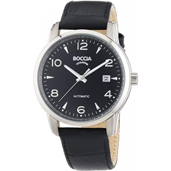 Boccia Titan Automatik 3574-01 Herrenuhr Glasboden