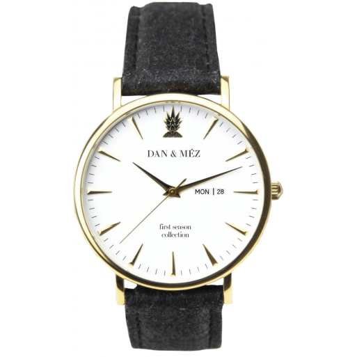 Dan & Méz Day-Date Season Gold Men Herrenuhr Vegan Saphirglas Dan & Méz Day-Date Season Gold Men Herrenuhr Vegan Saphirglas