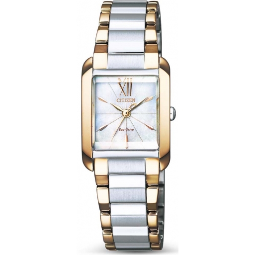 Citizen Eco Drive EW5556-87D Damenuhr Perlmutt Solar Eckig Citizen Eco Drive EW5556-87D Damenuhr Perlmutt Solar Eckig