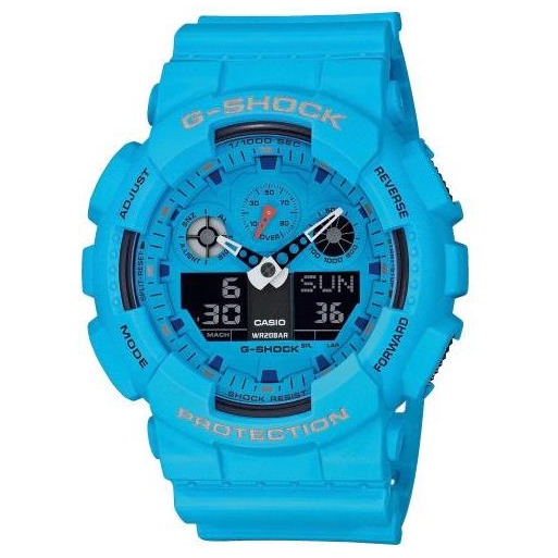 Casio G-Shock GA-100RS-2AER Herrenuhr Hellblau Shock Resistant Casio G-Shock GA-100RS-2AER Herrenuhr Hellblau Shock Resistant
