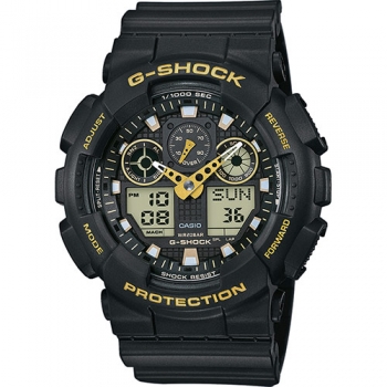 Casio G-Shock GA-100GBX-1A9ER Herrenuhr Black Gold Shock Resistant