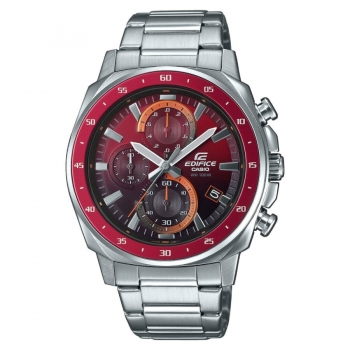 Casio Edifice EFV-600D-4AVUEF Mineralglas Herrenuhr Chronograph Rot